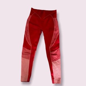 Gymshark Leggings - Red - Size: Medium